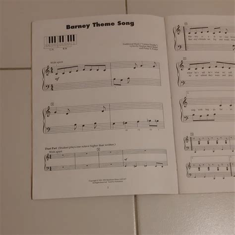 Barney piano book for beginners, Hobbies & Toys, Books & Magazines ...