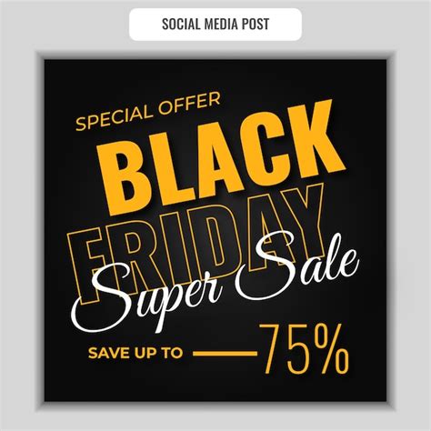 Premium Vector Black Friday Sale Poster Design Template Discount