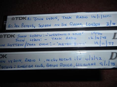 John Lydon Pil Sex Pistols Interview Tapes