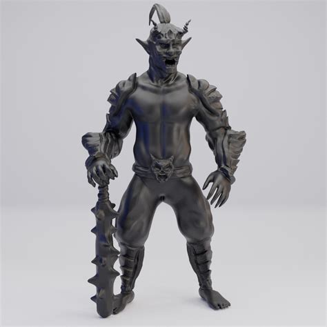 Hot Goblin 鬼 おに ミニチュア ホットゴブリン 棍棒付き 妖怪