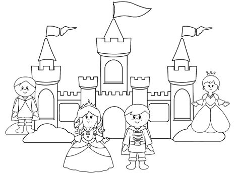 Castelo De Princesa Para Colorir