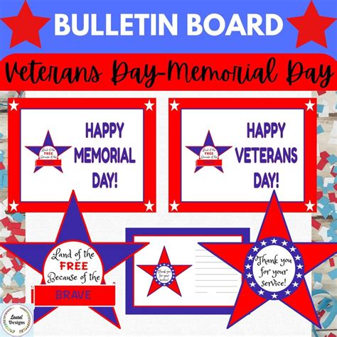 Veterans Day Bulletin Board Memorial Day Bulletin Board - Etsy