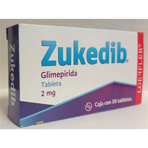 ZUKEDIB GLIMEPIRIDA 2MG 30 TABLETAS MEXIPHARMACY FARMACIA ONLINE