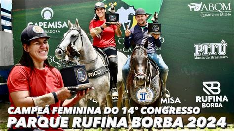 VEJA A CAMPEÃ FEMININA DO 14º CONGRESSO ABQM DE VAQUEJADA NO PARQUE