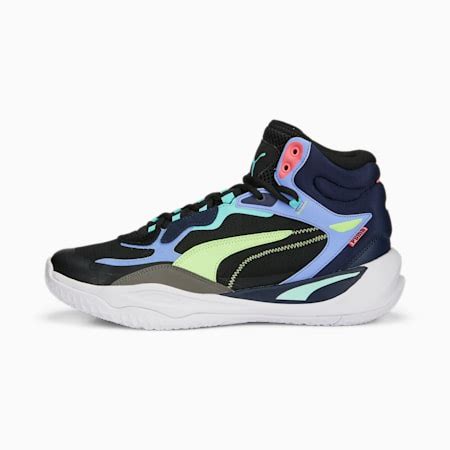 Playmaker Pro Mid Basketball Shoes Purple Puma