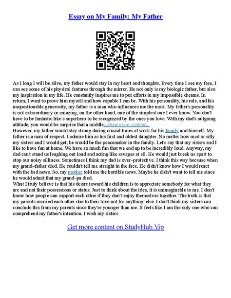 My Father Essay In English 1