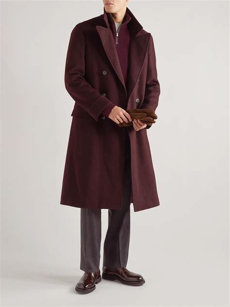 Loro Piana Double Breasted Cashmere Coat For Men In Mens