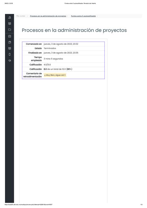 Autocalificable Semana 5 Procesos en la administración de proyectos 3