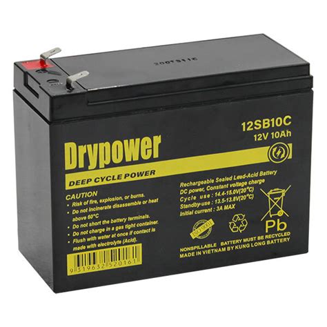 Drypower 12V 10Ah Sealed Lead Acid Battery