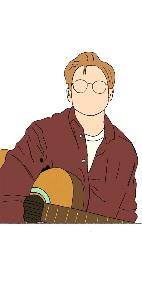 A Man With Glasses Is Holding A Guitar