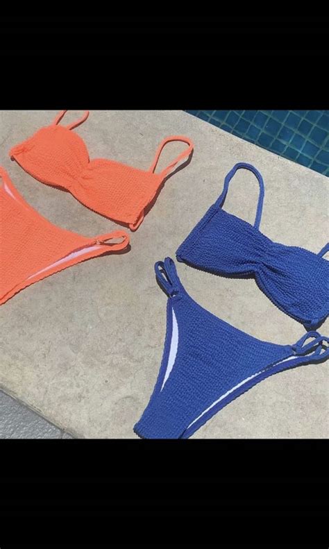 Esseantial Blue Serena Bikini Set Women S Fashion Swimwear Bikinis Swimsuits On Carousell