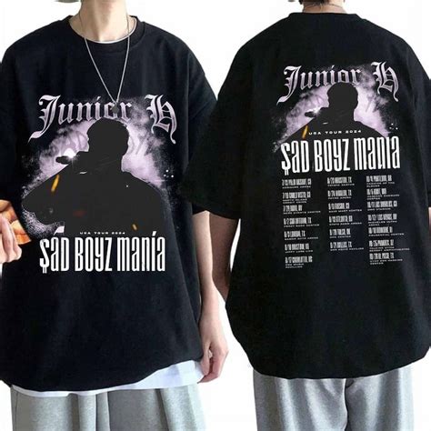 2 Sided Junior H Sad Boyz Mania Tour 2024 Unisex Shirts Junior H