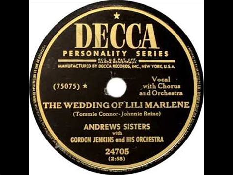 Andrews Sisters The Wedding Of Lili Marlene Youtube