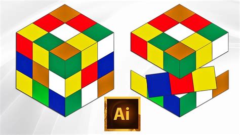 How To Create 3D Rubik Cube In Illustrator 2021 Illustrator Tutorials