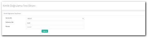Proxy Servisi Yerel Kullan C Ile Kimlik Do Rulama Yap Land Rmas