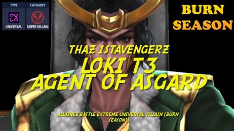 ABX Loki T3 Agent Of Asgard Universal Villain 10 11m Burn Season