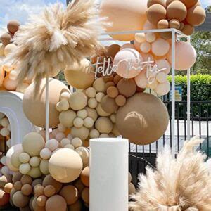 Inch Boho Brown Neutral Nude Tan Teddy Bear Balloons Balloon Garland Kit Jungle Safari Boho