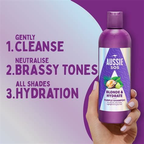 Aussie SOS Blonde Hydrate Purple Shampoo Ocado