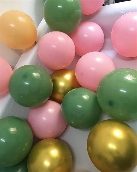 Buy Pink Sage Green Balloons Assorted Nude Pink Olive Green Gold Balloons 12inch For Gender