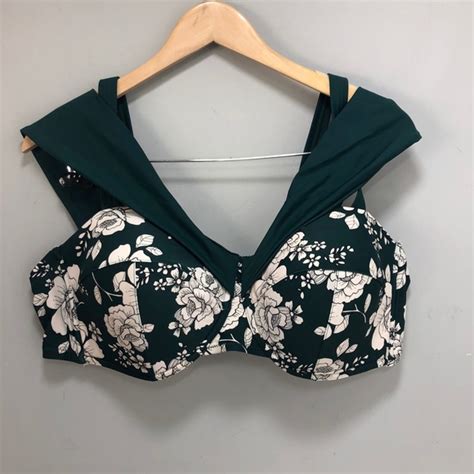 Adore Me Swim Adore Me Green Floral Kaimani Swim Top Bikini Top Poshmark