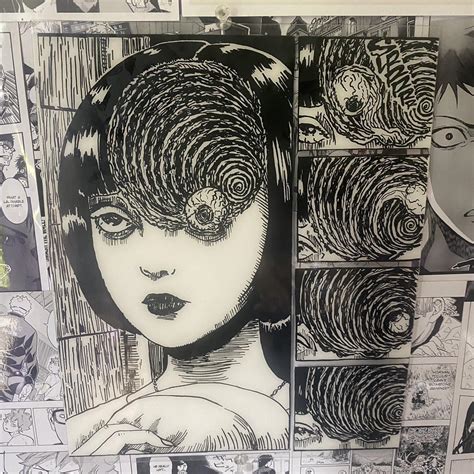 Manga Panel of Uzumaki from Junji Ito’s Horror... - Depop