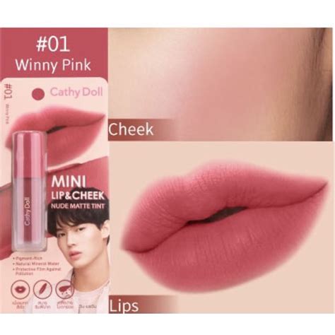 T Ng K M Nh Win Cathy Doll Makeup Mini Lip Cheek Nude Matte Tint Son Kem V M H Ng Cathy Doll