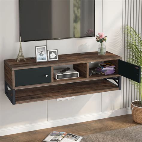 Tribesigns Floating Tv Stand Entertainment Center Media Console Shelf