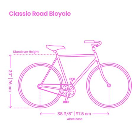 classic road bicycle dimensions drawings dimensionsguide