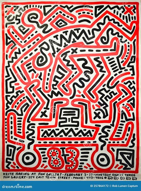 Drawing By Keith Haring Man Lifting Man Royalty Free Stock Image