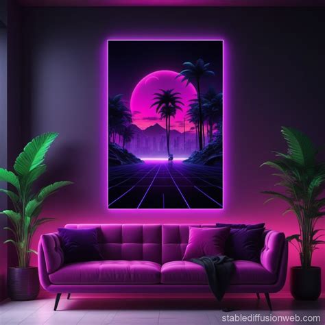 Vibrant Nature Themed Wall Art Stable Diffusion Online