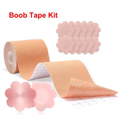 Boob Tape Kit For Breast Lift Bob Tape For Large Breasts Bra Nipple Tape With Petals And Covers
