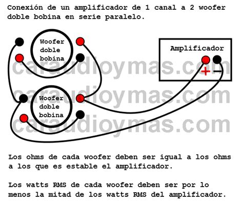 Conectar 2 subwoofer a un amplificador Car audio instalación