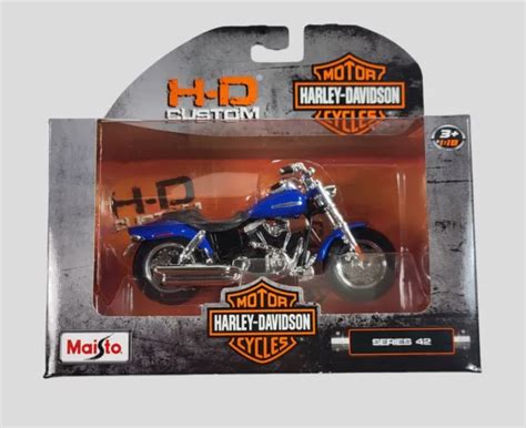 Maisto Harley Davidson Fxdfse Cvo Fat Bob Moto S Rie Bleu