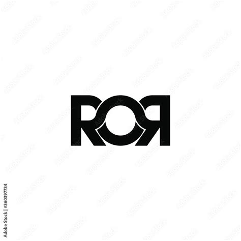 ror letter original monogram logo design Stock Vector | Adobe Stock