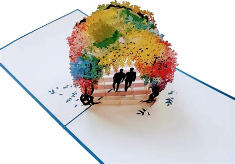 iGifts And Cards Tarjeta de felicitación D con diseño de glicina de arco iris gay Romántica