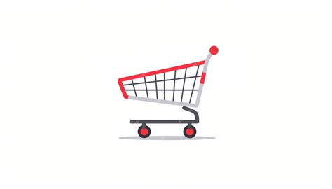 A Vector Illustration Of An Empty Shopping Cart Clip Art Style On White