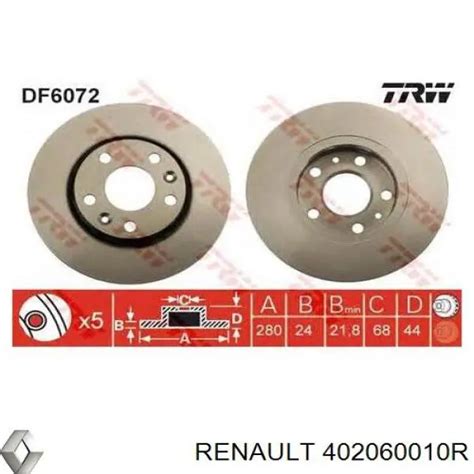 402060010R Renault (RVI) Диск тормозной передний