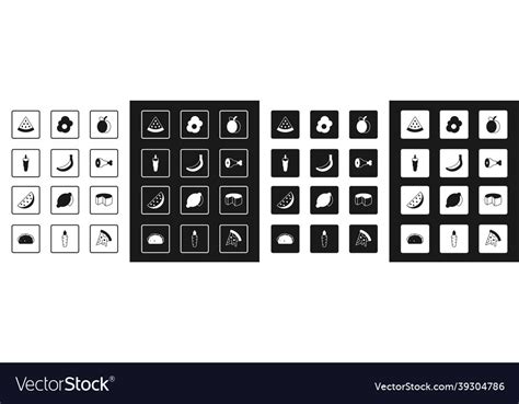 Set Plum Fruit Banana Hot Chili Pepper Royalty Free Vector