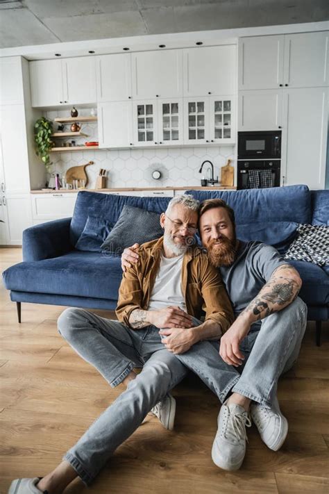 Mature Gay Man Hugging Tattooed Partner Stock Image Image Of People Lgbtq 276905133