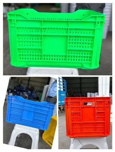 Rectangular Mesh Unbreakable Plastic Crates Size 20 5 X 14 X 12