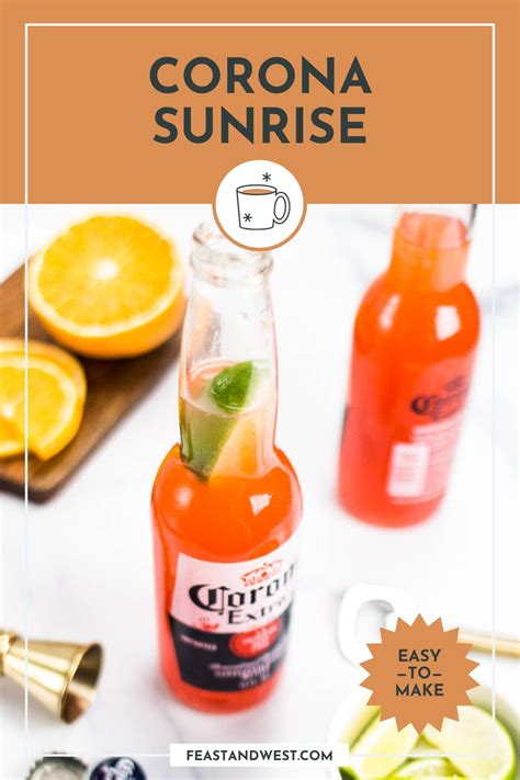 Corona Sunrise Cocktail Recipe Tiktok Drink Feast West