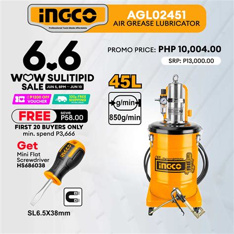 Ingco 45L Air Grease Lubricator AGL02451 IHT Lazada PH