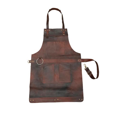 Dark Brown Full Grain Leather Apron Butcher Apron Cook Apron Etsy