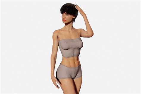 Fit Brunette Woman 3D Model By Thesouza