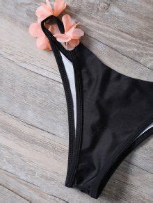 Halter Stereo Flower Bikini Cute Bathing Suit In BLACK ZAFUL 2025