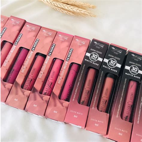 Batom Liquido Nude 24 Horas Ou 30 Horas 4ml Max Love Shopee Brasil