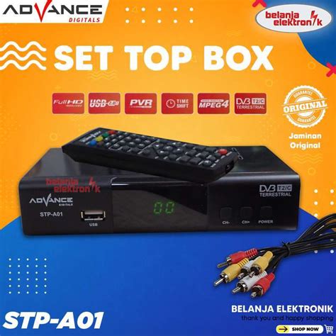 Jual SET TOP BOX ADVANCE DVB T2 TIPE STP A01 SIARAN DIGITAL Di Seller