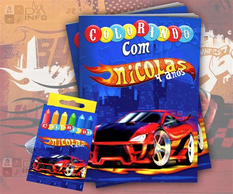 Kit Colorir Hot Wheels Elo Produtos Especiais