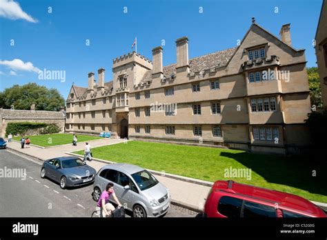 The Front Facade Of Wadham College Parks Road Oxford Stock Photo Alamy