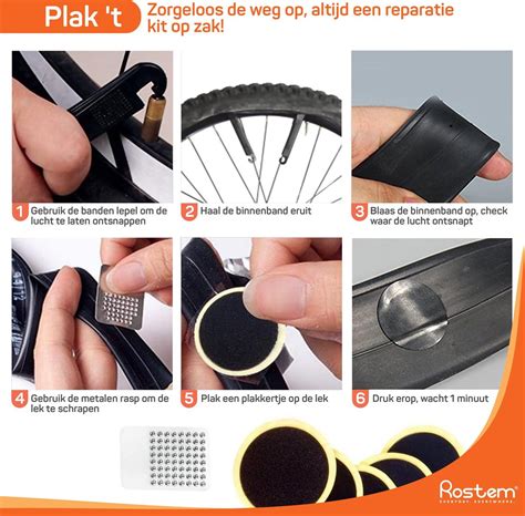 Rostem 16 In 1 Bandenplakset Reparatieset Voor Lekke Band